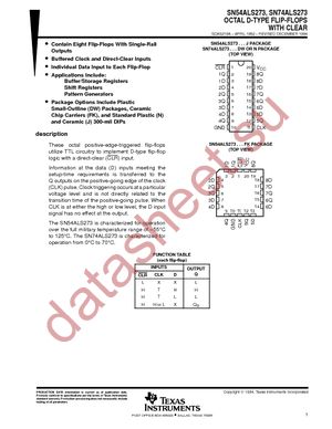 SN74ALS273DW datasheet  